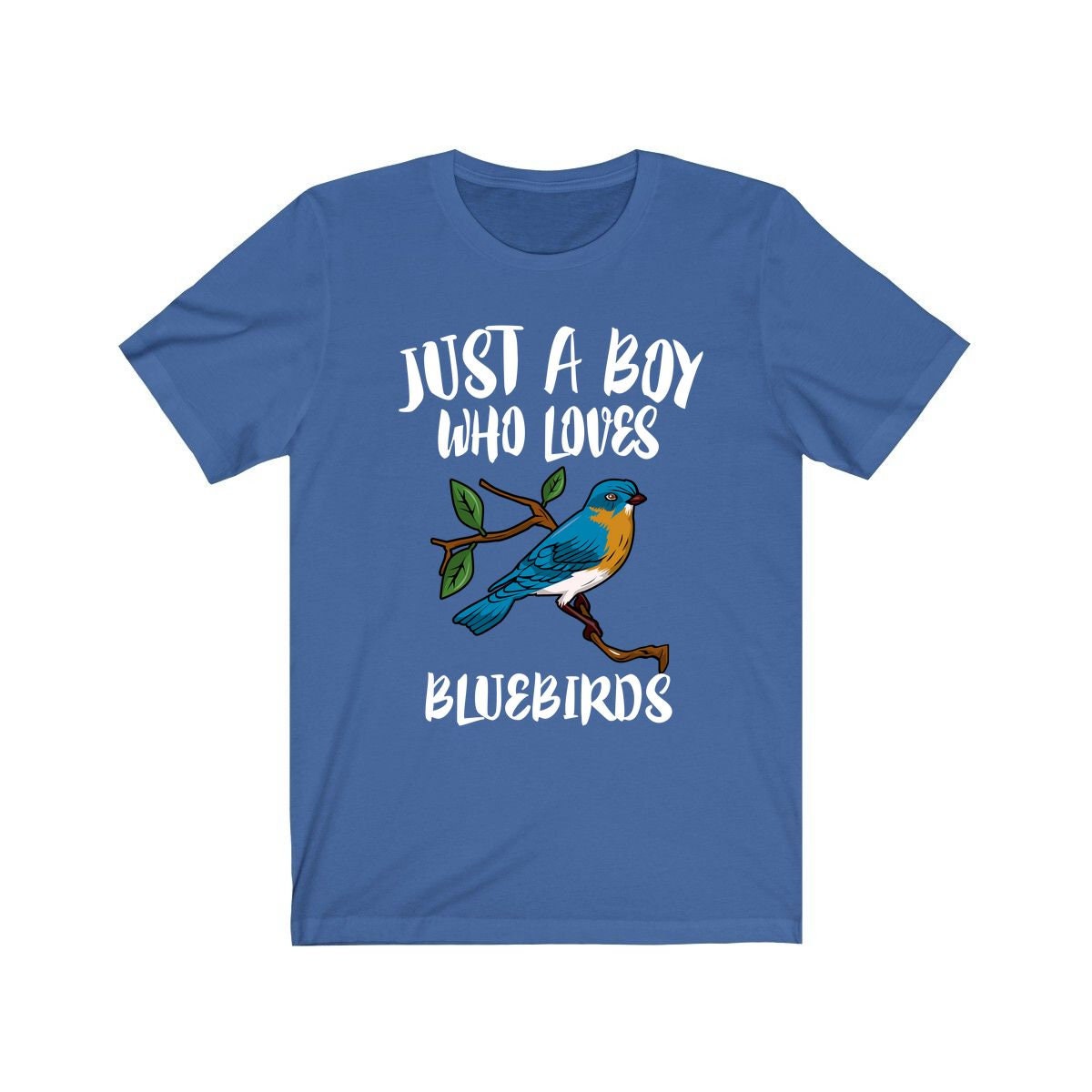Just A Boy Who Loves Bluebirds Shirt, Bluebird Lover Shirt, Birding Shirt, Bird Gift, Animal Adult Kids T-Shirt Image 2