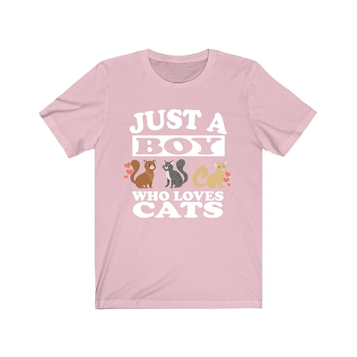 Just A Boy Who Loves Cats Shirt, Cat Lover Shirt, Cat Shirt, Cat Owner Gift, Animal Adult Kids T-Shirt Image 4