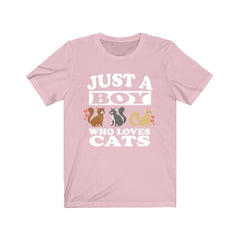 Just a boy who loves cats feline kitten companion lover tee