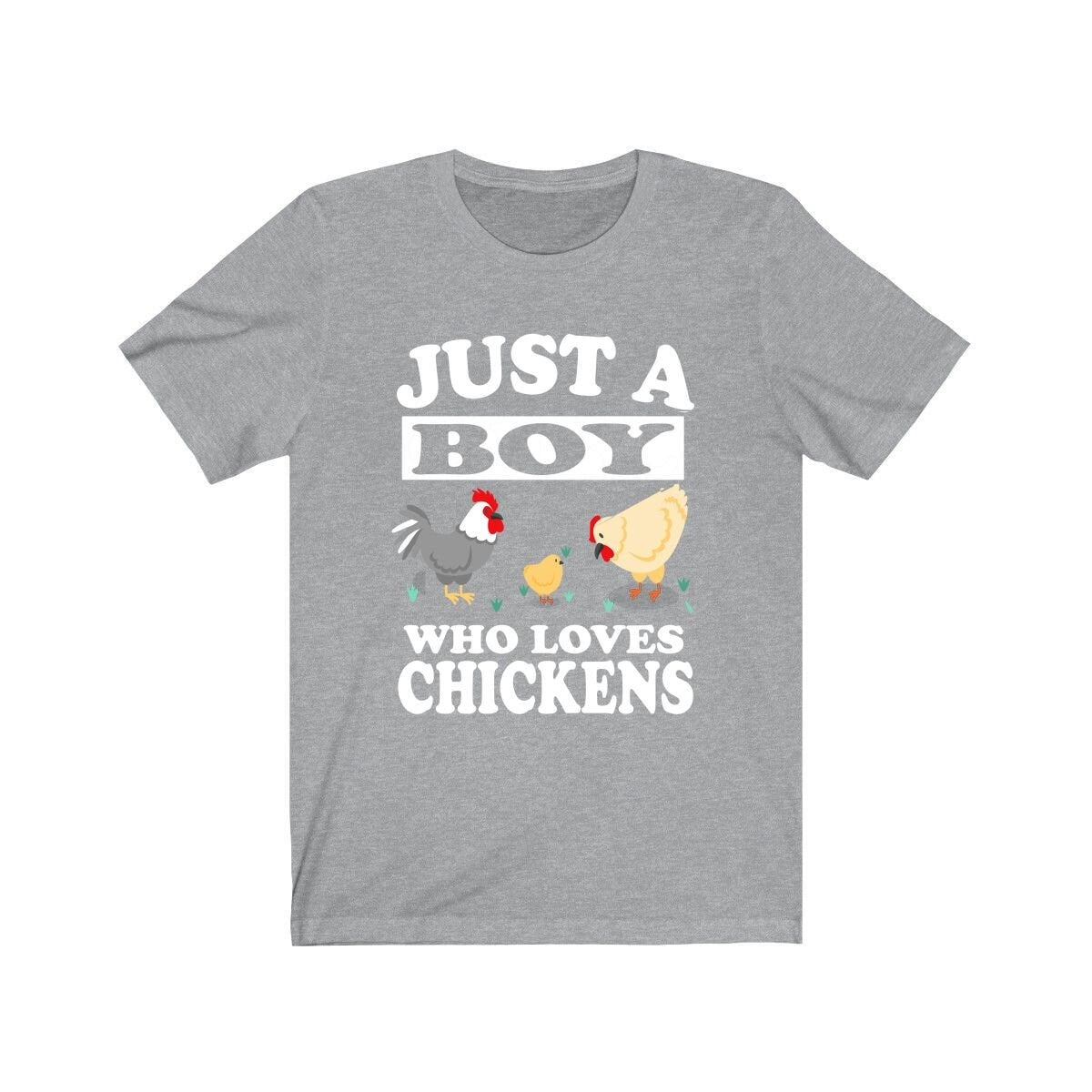 Just A Boy Who Loves Chickens Shirt, Chicken Lover Shirt, Chicken Shirt, Chicken Owner Gift, Animal Adult Kids T-Shirt Image 3