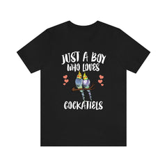 Cockatiel T-Shirt for Boys - cockatiel print design