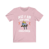 Just A Boy Who Loves Cockatiels Shirt, Cockatiel Lover Shirt, Cockatiel Shirt, Cockatiel Owner Gift, Animal Adult Kids T-Shirt Image 4