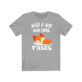 Just A Boy Who Loves Foxes Shirt, Fox Lover Shirt, Fox Shirt, Fox Lover Gift, Animal Adult Kids T-Shirt Image 2