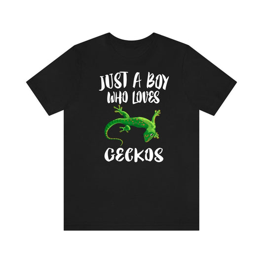 Just A Boy Who Loves Geckos Lizards Shirt - gecko print design