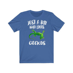 Just A Boy Who Loves Geckos Lizards Shirt - gecko print design