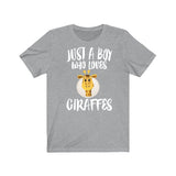 Just A Boy Who Loves Giraffes Shirt, Giraffe Lover Shirt, Giraffe Shirt, Giraffe Lover Gift, Animal Adult Kids T-Shirt Image 3