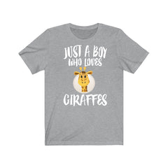 Just A Boy Who Loves Giraffes Shirt - giraffe print design