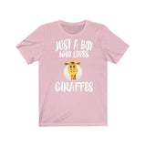 Just A Boy Who Loves Giraffes Shirt, Giraffe Lover Shirt, Giraffe Shirt, Giraffe Lover Gift, Animal Adult Kids T-Shirt Image 4