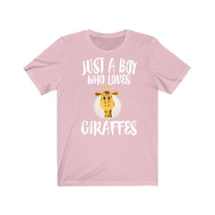 Just A Boy Who Loves Giraffes Shirt - giraffe print design