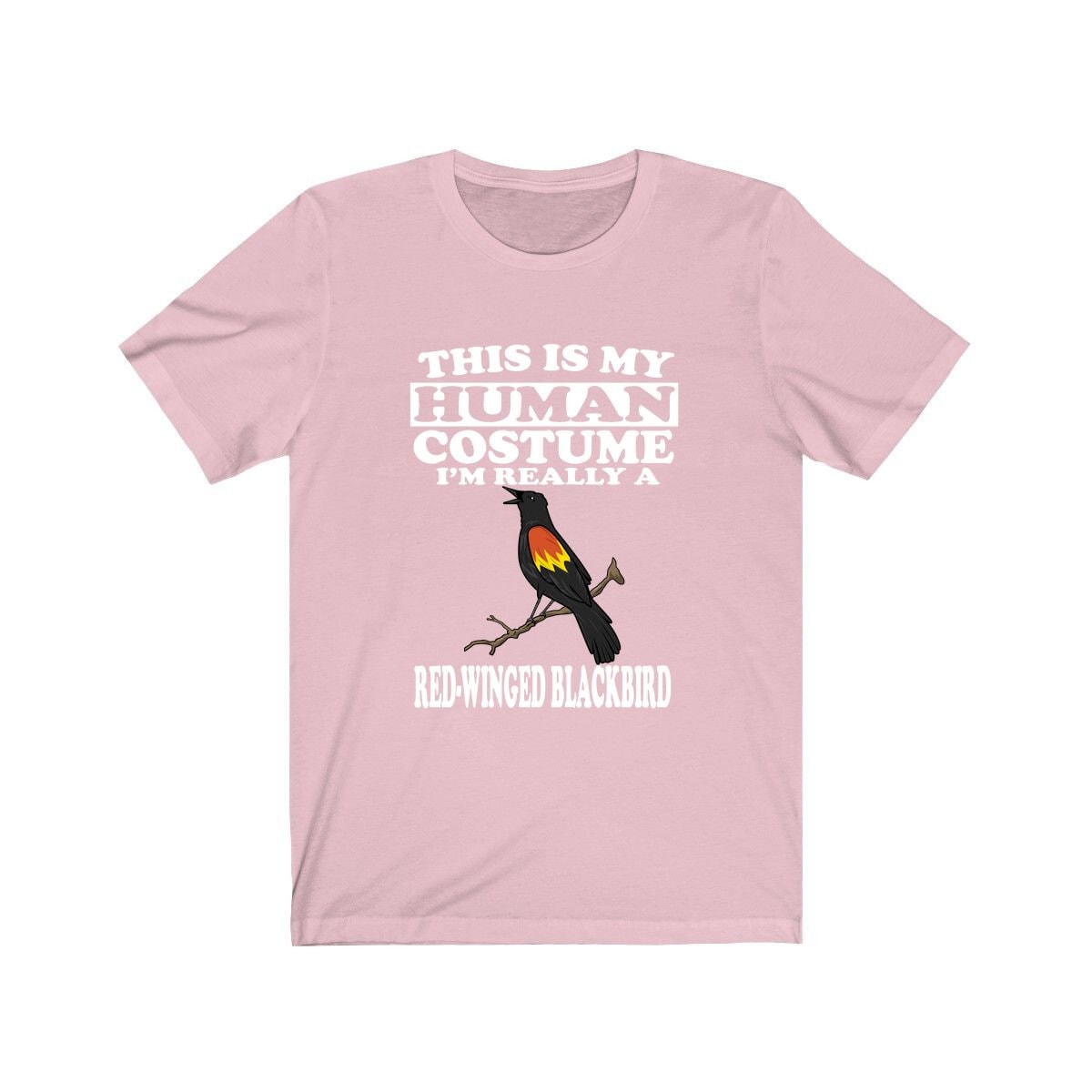 This Is My Human Costume I'm Really A Red-winged Blackbird Shirt, Blackbird Lover Shirt, Birding Shirt, Bird Funny Gift, Adult Kids Shirt Image 4