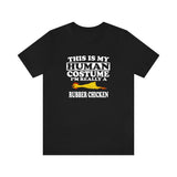 This Is My Human Costume I'm Really A Rubber Chicken Shirt, Rubber Chicken Lover Shirt, Chicken Shirt, Chicken Funny Gift, Adult Kids Shirt Image 1