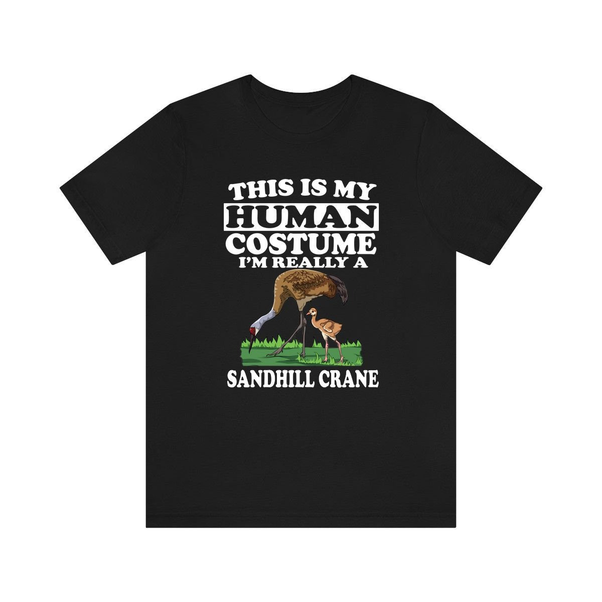 This Is My Human Costume I'm Really A Sandhill Crane Shirt, Sandhill Crane Lover Shirt, Birding Shirt, Crane Funny Gift, Adult Kids Shirt Image 2