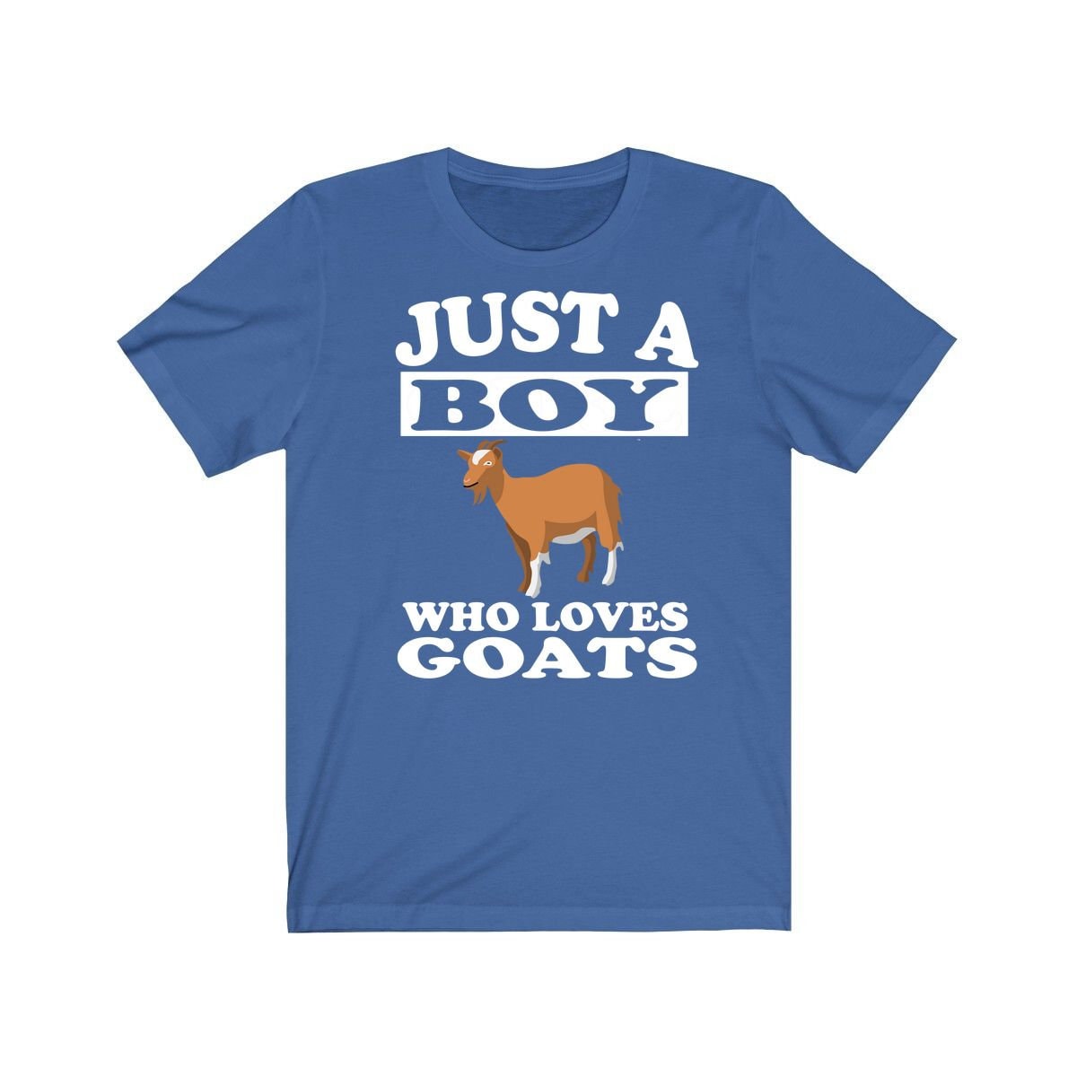 Just A Boy Who Loves Goats Shirt, Goat Lover Shirt, Goat Shirt, Goat Lover Gift, Animal Adult Kids T-Shirt Image 1