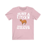 Just A Boy Who Loves Goats Shirt, Goat Lover Shirt, Goat Shirt, Goat Lover Gift, Animal Adult Kids T-Shirt Image 4