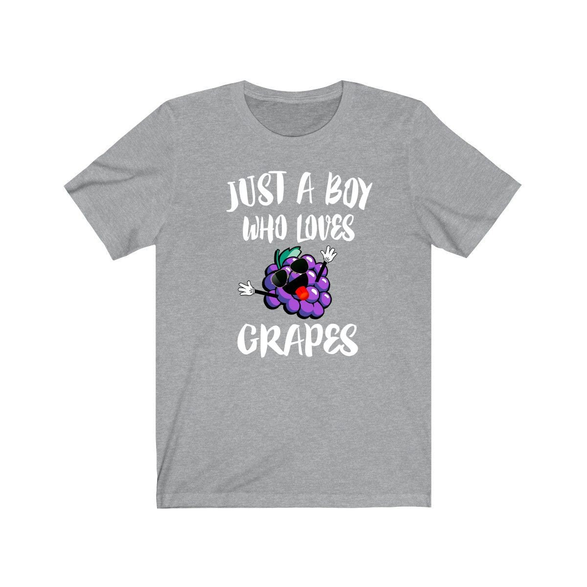 Just A Boy Who Loves Grapes Fruit Shirt, Grapes Lover Shirt, Grapes Shirt, Grapes Lover Gift, Animal Adult Kids T-Shirt Image 1