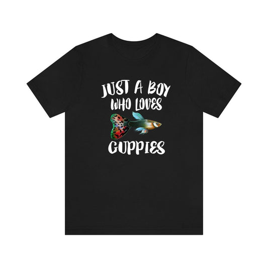 Just A Boy Who Loves Guppies Fish Shirt - guppy print design