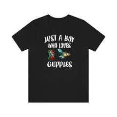 Just A Boy Who Loves Guppies Fish Shirt - guppy print design
