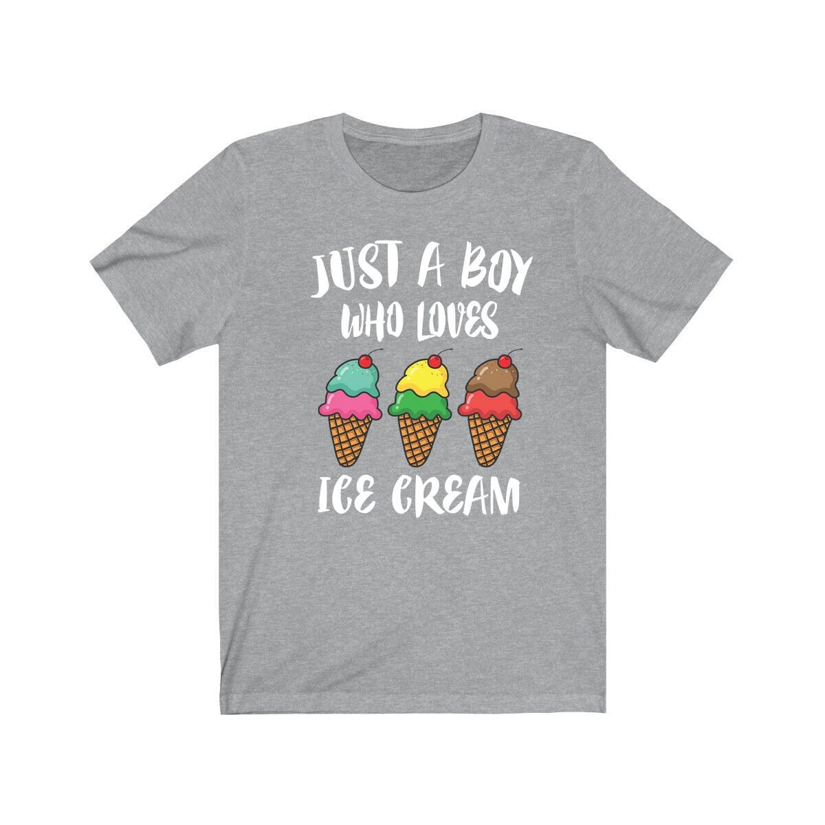 Just A Boy Who Loves Ice Cream Shirt, Ice Cream Lover Shirt, Ice Cream Shirt, Ice Cream Lover Gift, Animal Adult Kids T-Shirt Image 3
