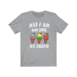 Just A Boy Who Loves Ice Cream Shirt, Ice Cream Lover Shirt, Ice Cream Shirt, Ice Cream Lover Gift, Animal Adult Kids T-Shirt Image 3