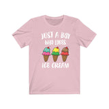 Just A Boy Who Loves Ice Cream Shirt, Ice Cream Lover Shirt, Ice Cream Shirt, Ice Cream Lover Gift, Animal Adult Kids T-Shirt Image 4