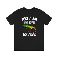 Just a boy who loves iguanas tropical exotic lizard reptile tee