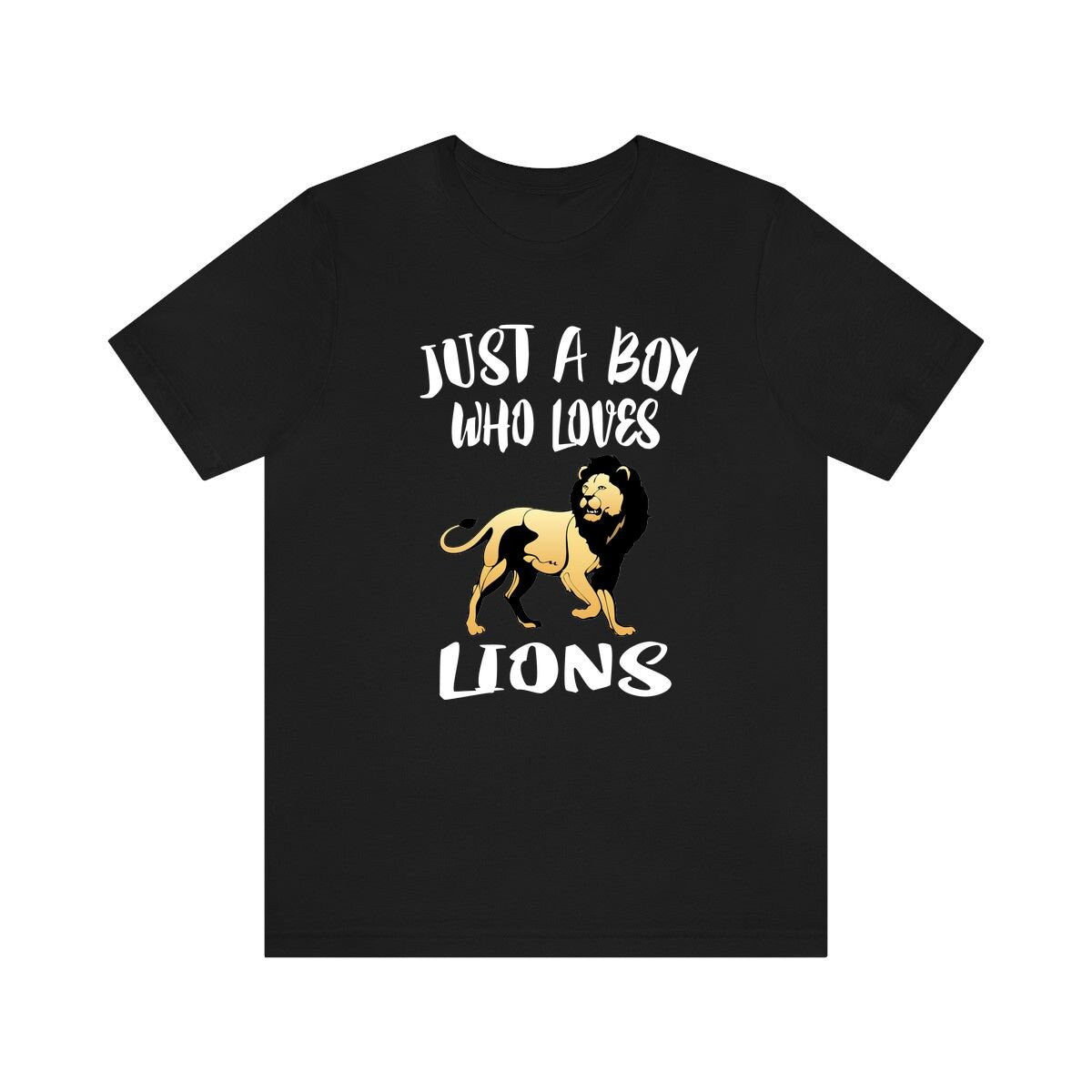 Just A Boy Who Loves Lions Shirt, Lion Lover Shirt, Lion Shirt, Lion Lover Gift, Animal Adult Kids T-Shirt Image 2