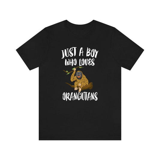 Just a boy who loves orangutans Borneo Sumatra great ape conservation tee