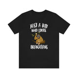 Just A Boy Who Loves Orangutans Shirt, Orangutan Lover Shirt, Orangutan Shirt, Orangutan Lover Gift, Animal Adult Kids T-Shirt Image 2