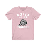 Just A Boy Who Loves Porcupines Shirt, Porcupine Lover Shirt, Porcupine Shirt, Porcupine Lover Gift, Animal Adult Kids T-Shirt Image 4