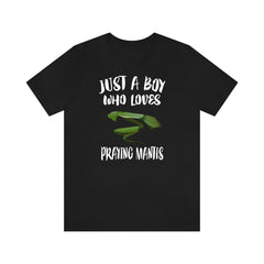 Just A Boy Who Loves Praying Mantis Shirt - praying mantis print design
