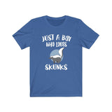 Just A Boy Who Loves Skunks Shirt, Skunk Lover Shirt, Skunk Shirt, Skunk Lover Gift, Animal Adult Kids T-Shirt Image 2