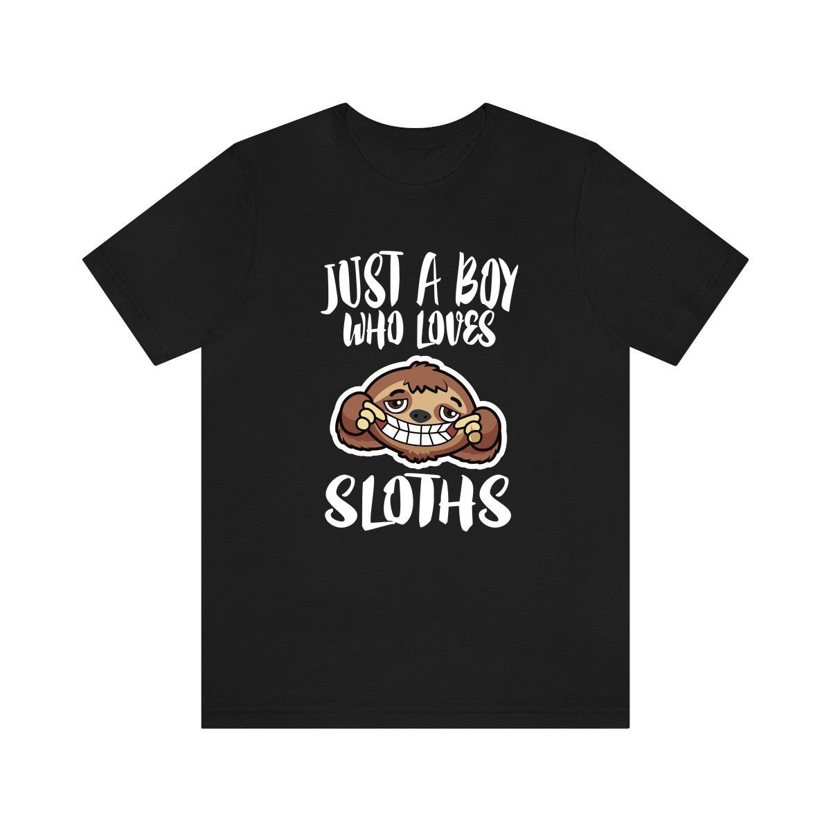 Just A Boy Who Loves Sloths Shirt, Sloth Lover Shirt, Sloth Shirt, Sloth Lover Gift, Animal Adult Kids T-Shirt Image 2