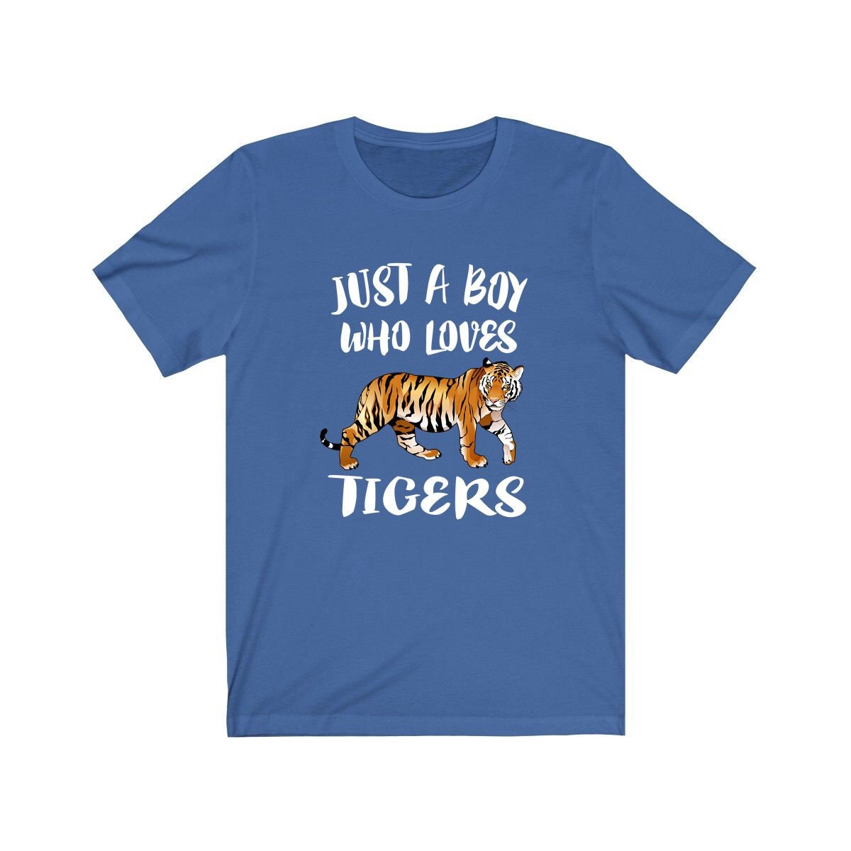 Just A Boy Who Loves Tigers Shirt, Tiger Lover Shirt, Tiger Shirt, Tiger Lover Gift, Animal Adult Kids T-Shirt Image 2