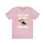 Just A Boy Who Loves Toucans Birds Shirt, Toucan Lover Shirt, Birding Shirt, Toucan Lover Gift, Animal Adult Kids T-Shirt Image 4