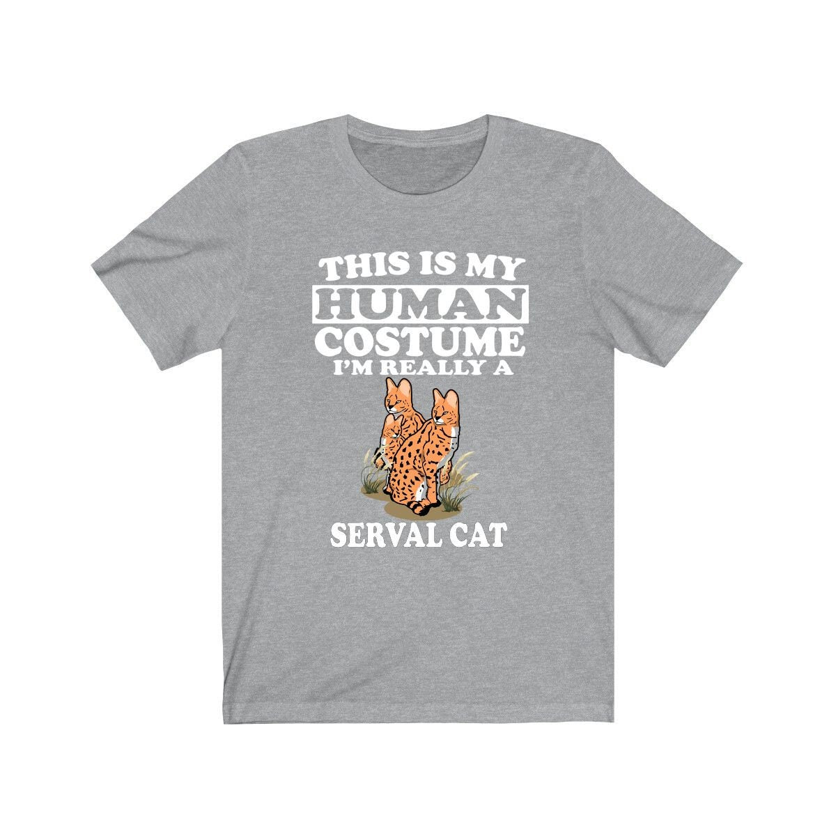 This Is My Human Costume I'm Really A Serval Cat Shirt, Serval Lover Shirt, Serval Shirt, Serval Funny Gift, Adult Kids Shirt Image 3