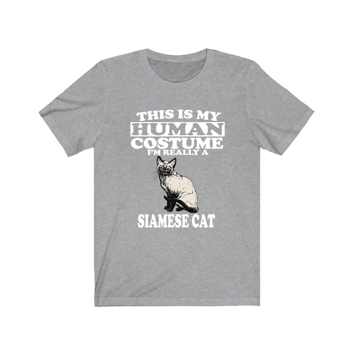 This Is My Human Costume I'm Really A Siamese Cat Shirt, Siamese Cat Lover Shirt, Cat Shirt, Siamese Cat Funny Gift, Adult Kids Shirt Image 1