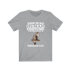 This Is My Human Costume I'm Really A Siberian Cat T-Shirt - siberian cat print design