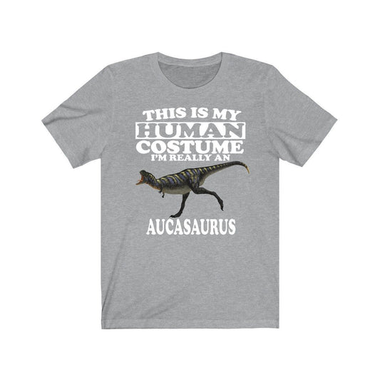 This is my human costume I am really an aucasaurus Patagonian dino tee