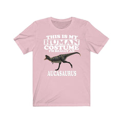 This is my human costume I am really an aucasaurus Patagonian dino tee