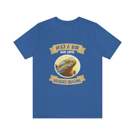 Boy Who Loves Bearded Dragons Lizard Shirt - Bearded Dragon print design