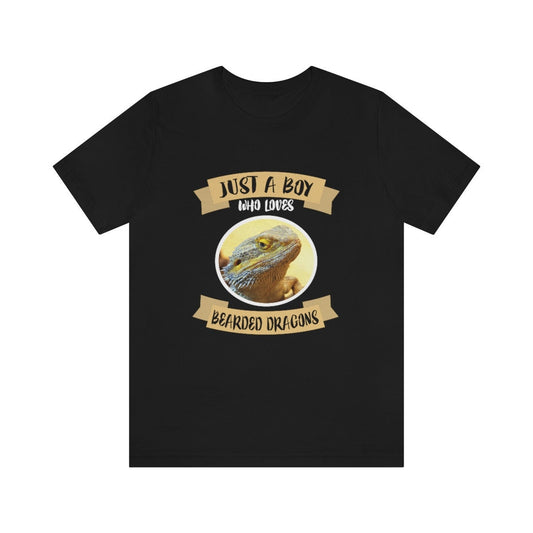 Boy Who Loves Bearded Dragons Lizard Shirt - Bearded Dragon print design