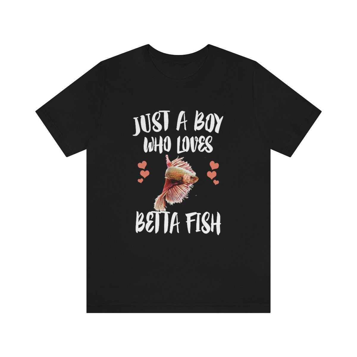 Just A Boy Who Loves Betta Fish Shirt, Betta Fish Lover Shirt, Betta Fish Shirt, Betta Fish Lover Gift, Animal Adult Kids T-Shirt Image 1