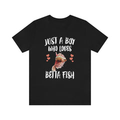 Just A Boy Who Loves Betta Fish Shirt - Betta fish print design