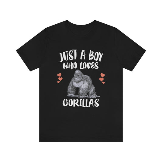 Just A Boy Who Loves Gorillas Shirt - gorilla print design