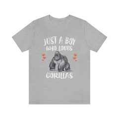 Just A Boy Who Loves Gorillas Shirt - gorilla print design