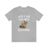 Just A Boy Who Loves Raccoons Shirt, Raccoon Lover Shirt, Raccoon Shirt, Raccoon Lover Gift, Animal Shirt Image 3