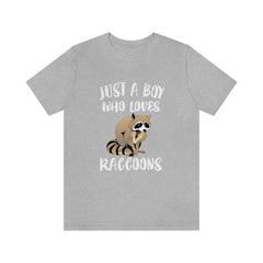 Just A Boy Who Loves Raccoons Shirt - raccoon print design
