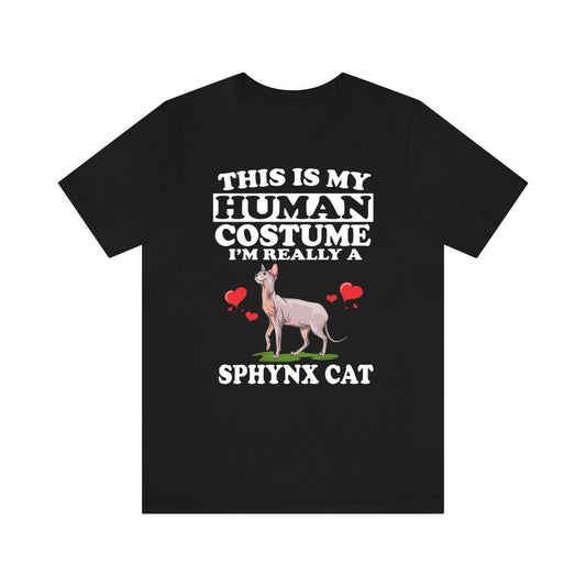 This is my human costume I am really a sphynx cat funny tee