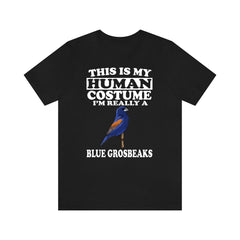 Blue Grosbeak Human Costume Shirt - blue grosbeak print design