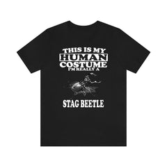 This is my human costume I am really a stag beetle insect tee